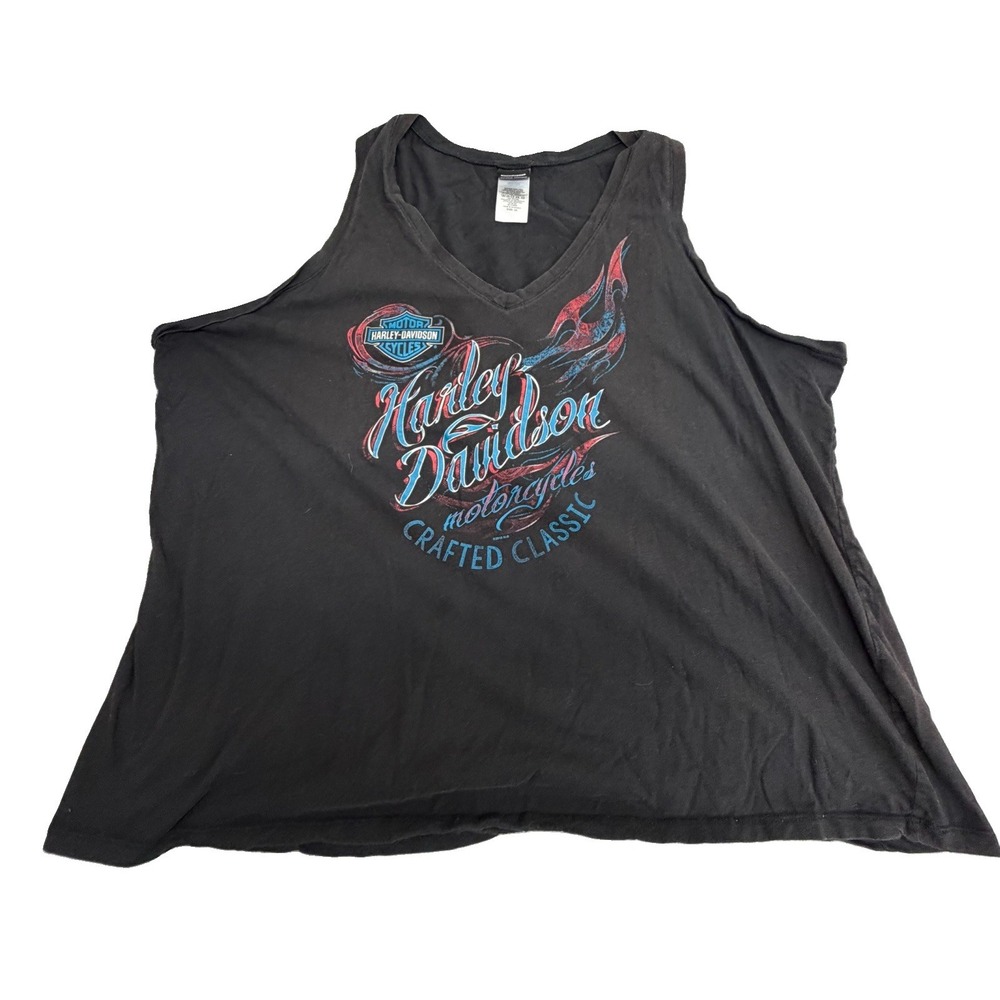 Harley-Davidson Womens Black Tank Top Sleeveless Size 3xl